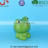 BSCI Audit Factory Glazed Green Ceramic Frog Coin Bank for Kids, Decorative Money Boxes thumbnail-4