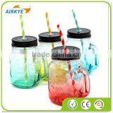 500ml Mason Glass Cup Drinking Jar With Handle Mug thumbnail-1
