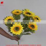 China Manufacturer Floral Foam Autumn Yellow Sunflower Artificial Flower thumbnail-1