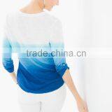 Women's Knitting Cotton Tie Dye Shirt thumbnail-3