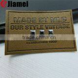 2015 Hot Sale Custom Branded pu Leather Label Jeans Patches
