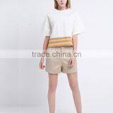 New Fashionable High Quality Comfortable With Stripe Split Ladies Linen Fabric Blouse thumbnail-4