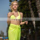 2015 Swimsuit for Women Three Piece High Quality Solid Color Swimsuit Bra and Panties Bikini Set thumbnail-3