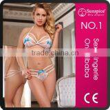 Sunspice Top Quality Lace Amazing Mature Belle Western Style Sexy Bra Underwear Mother of the Bride Evening Dress Short Sleeve thumbnail-1