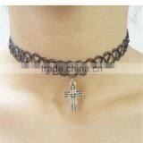 2015 Hot Selling Newest Custom Gothic Elastic Tattoo Choker Necklace thumbnail-4
