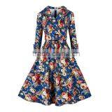 Walson Women's 1950s Vintage 3/4 Sleeve Rockabilly Swing Dress thumbnail-3