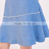 Beaded Neckline Ruffled Shoulders Top With a Short Flared Skirt Suit Dress thumbnail-4