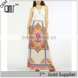 2017 OEM Photo Ladies Floral Print Long Maxi Side Slit Skirt thumbnail-1