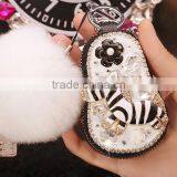Stylish Diamond Key Holder Leather Wallet Case for Keys thumbnail-1