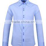 2017 New Men's Dress Shirt With High Double Button-down Collar thumbnail-1