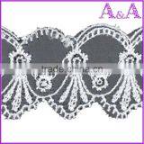 White Beaded Organza Lace Sequin Embroidery Lace For Elegant Woman thumbnail-4