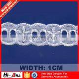 White tc Lace Trim,swiss Voile Lace Trimming,african Tulle Lace Embroidery thumbnail-2