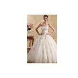 OEM Ball Gown Princess Ivory White Wedding Dress Silhouettes With Lace Applique thumbnail-1