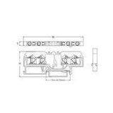 2 * 2 Conductor 800V 24A Spring Terminal Block , Front-entry Type