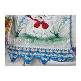 Hand Crochet Accessories / 100% Cotton Blue And White Crochet Hand Towels thumbnail-1