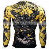 Wholesale custom Sublimated Lycra Long sleeve BJJ Rash Guard