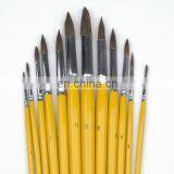 Long Coloured Handle Horse Hair Brush, Round, #1~12 thumbnail-3