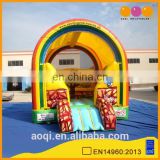 AOQI new design rainbow model colorful inflatable bouncer for kids for sale