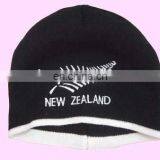New Zealand White Fern Acrylic Beanie