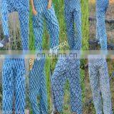 Lot Of 5 pcs Women Trouser Pant Block Print Cotton Yoga Wear pants indigo blue