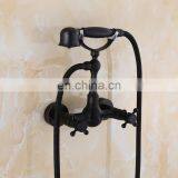 Black Telephone Handheld Rainfall Mixer Shower Set thumbnail-4