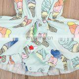 Lovely Ice Printed Newborn Baby Jumpsuit Summer Baby Girl Dress thumbnail-5