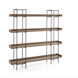 4-layer Wood Metal Expansive Shelving Display Rack for Room, Office or Kitchen thumbnail-2