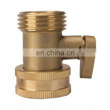 Garden heavy duty brass one way water hose connector