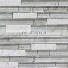 Waterjet Mosaic Brick Mosaic Tile Crystal Glass Mosaic Tiles for Kitchen Bathroom Wall Tile thumbnail-3