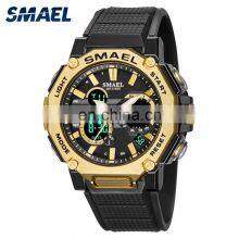SMAEL 8047 Quartz Watches Sports Male Clock Alarm 50M Waterproof Stopwatch LED Back Light Wristwatches Men Watch Sport thumbnail-1