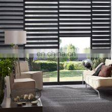 Electronic Motorized Automatic Blackout Window Shades Light Filtering Persianas Zigbee Blinds Jacquard Zebra Blind Roller Blind thumbnail-5