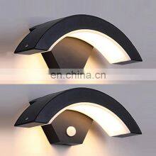 IP65 Waterproof Outdoor Lamp Sensor 12W 15W 18W Garden Porch Sconces Arc Downward Curve LED Wall Light thumbnail-2