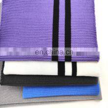Soft Wash Polyester Garment Accessories High Quality Tshirt Ribbed Cuff Fabric Custom Plain Ribbing 1X1 thumbnail-3
