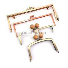 Customized Logo Durable Metal Material Double Ball Clasp Noble Gold Wallet Frame For Wallet thumbnail-1