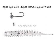 JOHNCOO 60mm 1.3g Bait Soft Lure Swim Bait Lure Fishing Silicon Saltwater Swimbait thumbnail-2