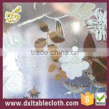 # MS018F Wholesale Embossed Golden Clear Plastic Table Covering