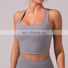 New Arrival For Fall Women Custom Sexy Fitness Gym Wear Straps Sports Bra Workout Yoga Ladies Bras thumbnail-5