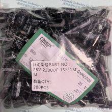 Chenxing Electrolytic Capacitor 25V 2200UF 13x20MM DIP-2 Instead CAPACITOR ELETROLITICO 2200 25V H=22 thumbnail-1