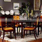 Restaurant solid wood round table and chairs set XYN504