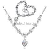 Girlfriend Heart Pendant Necklace and Beads Bracelet African Jewelry Sets thumbnail-4