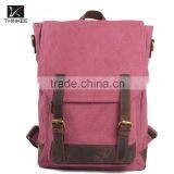 China Wholesale Schoolbag Waxed Backpack Canvas Knapsack