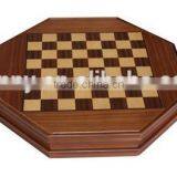 Octagon Wooden Hand Made Chess Set thumbnail-2