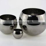 Silver Bowl Shaped Glass Candle Holder thumbnail-1