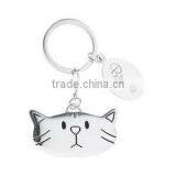 Personalized Metal Cat Keychain, Key Ring thumbnail-1