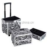 Aluminum 3 in 1 Hairdressing Makeup Vanity Case Beauty Cosmetics Box Trolley thumbnail-4