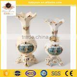 Cheap Unique Porcelain Home Decor Antique Hand Painted Flower Ceramic Vase thumbnail-1