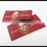 Unique Red Custom Garment Label Woven Hangtag Label Wholesales in China