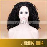 New Premium Fashion Ombre Black Loose Kinky Curly Synthetic Lace Front Wig Glueless Short Heat Resistant Hair Women Wigs thumbnail-3