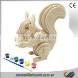 Educational Squirrel Drawing 3D Puzzle Wooden Toy thumbnail-1