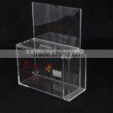 Customized Shape Clear Acrylic Donation Box thumbnail-4